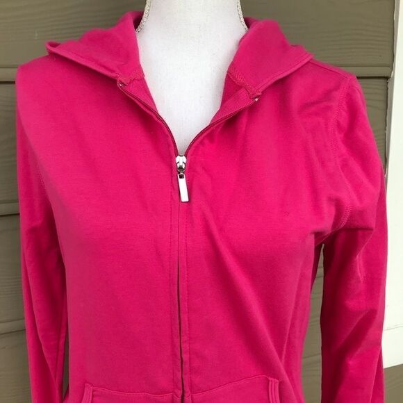 Zenana Outfitters Hoodie Pink Athletic Jacket L - Picture 2 of 9